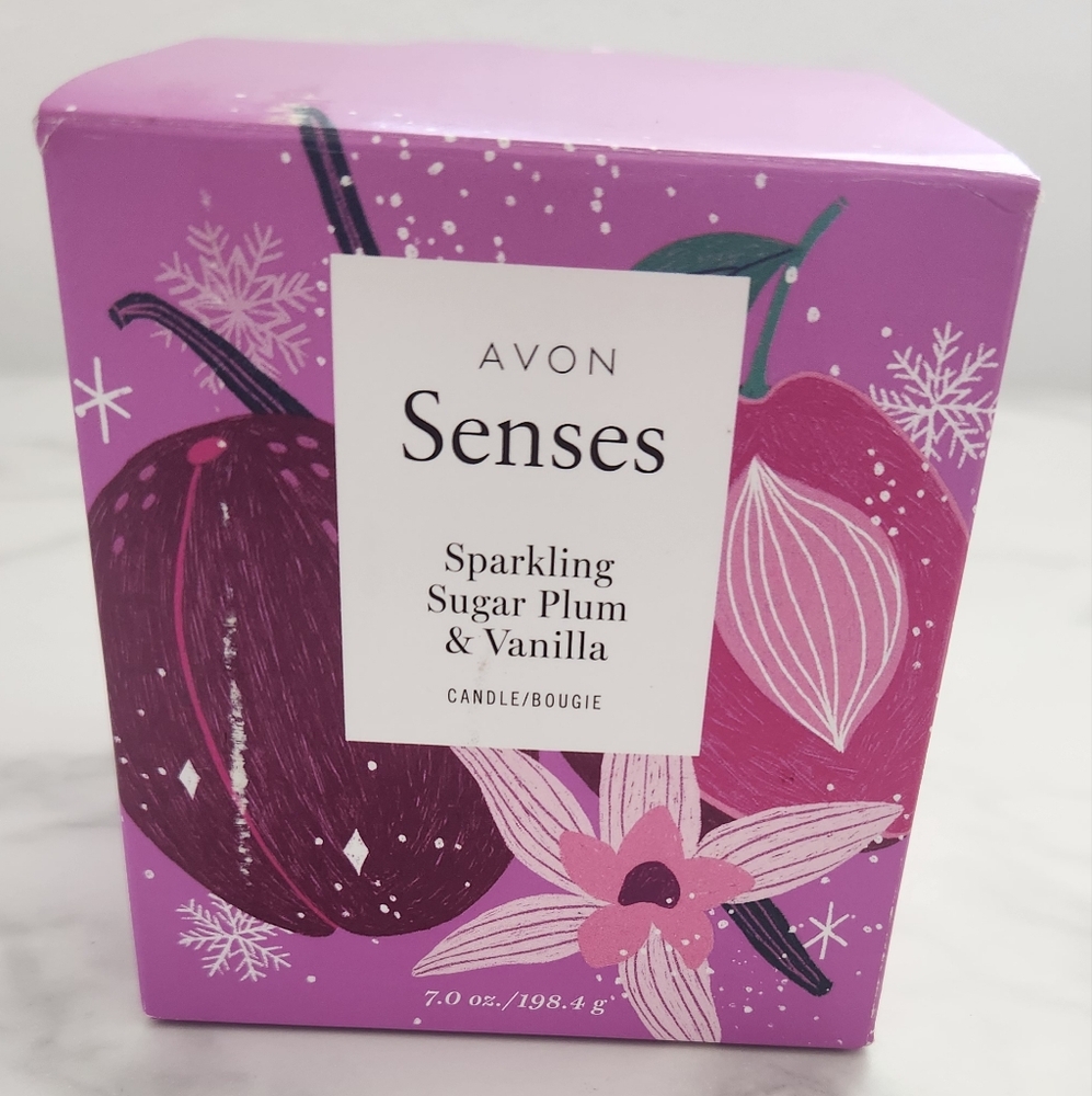 Avon Senses Sparkling Sugar Plum & Vanilla Candle - Picture 2 of 7